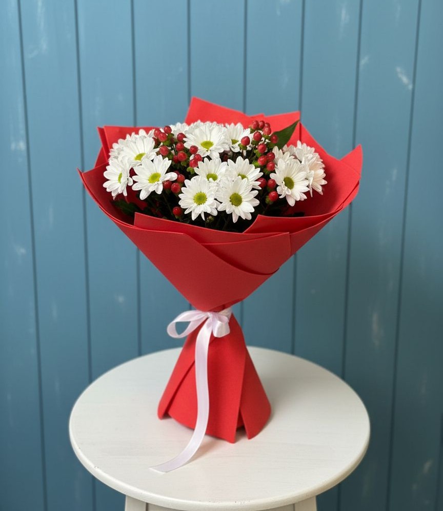 Букет цветов из: Хризантемы в Славный