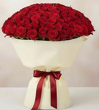 Букет 101 Красная роза Милано в Славный