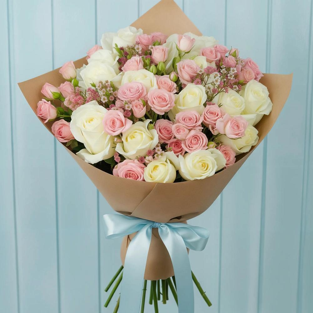 Букет цветов из: Розы в Славный