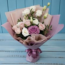 Букет цветов из:  Розы и Лизиантусы в Славный