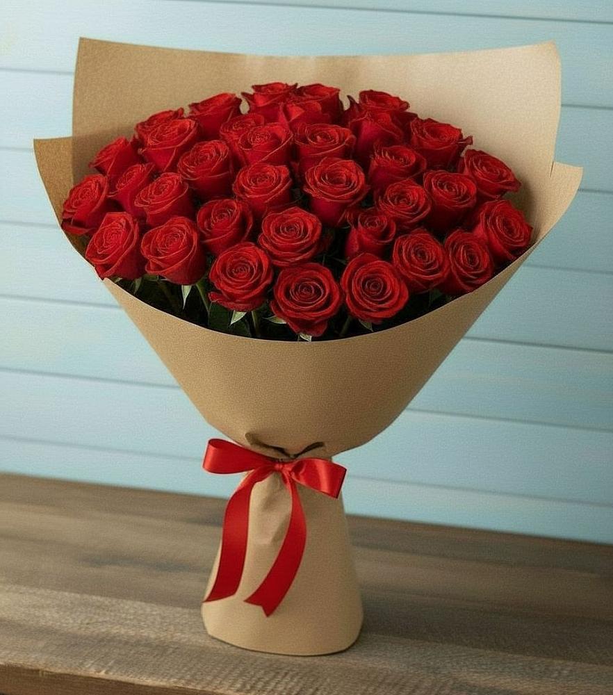 Букет Красные розы Милано в Славный