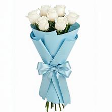 Букет 7 белых роз Проуд в Славный