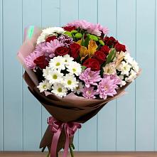 Букет цветов из:  Розы, Хризантемы и Альстромерии в Славный