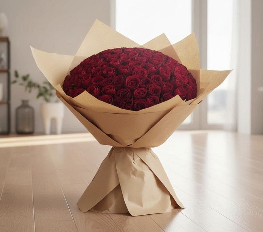 Букет 101 Красная роза в Славный