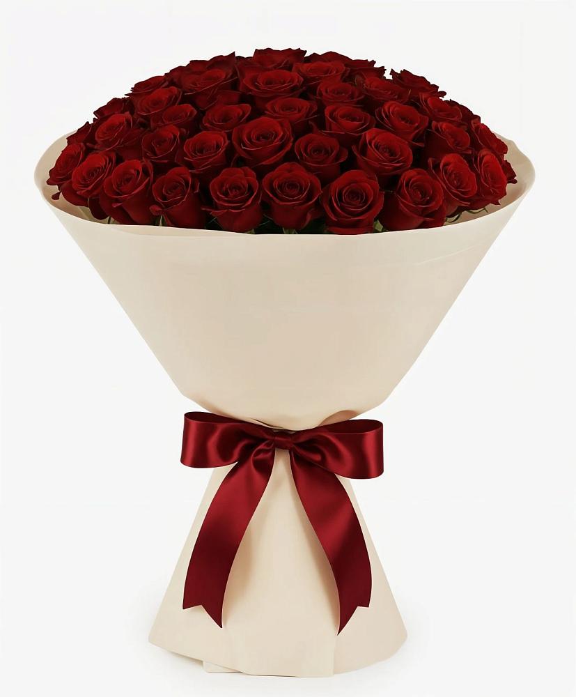 Букет 101 Бордовая роза Блэк Бакарра в Славный