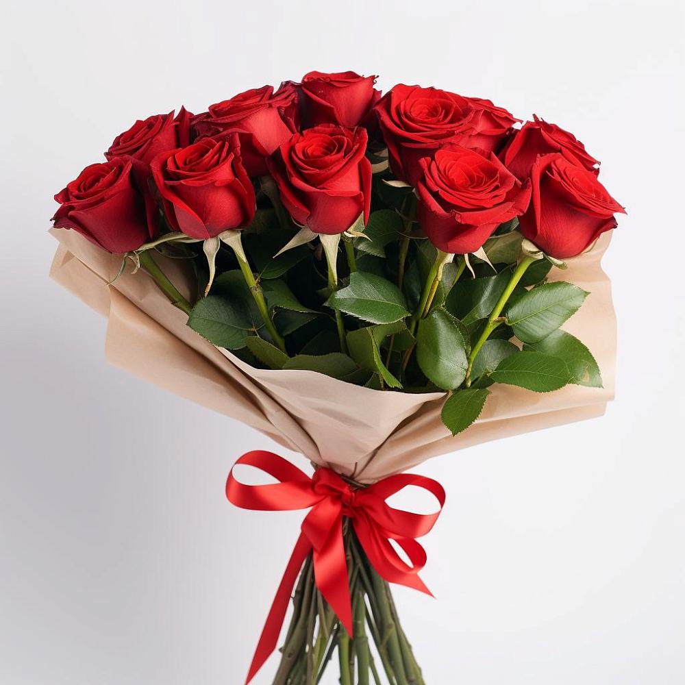 Букет 11 Красных роз Эдлесс Лав в Славный